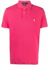 Polo Ralph Lauren Classic Cotton Polo Shirt With Embroidered Logo In Pink