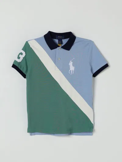 POLO RALPH LAUREN POLO SHIRT POLO RALPH LAUREN KIDS COLOR BLUE,H19653009