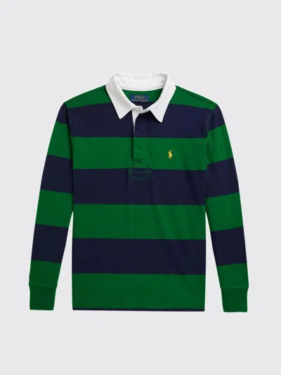 POLO RALPH LAUREN POLO SHIRT POLO RALPH LAUREN KIDS COLOR GREEN,H33152012