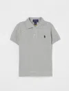 Polo Ralph Lauren Short-sleeve Logo Embroidery Polo Shirt In Grey