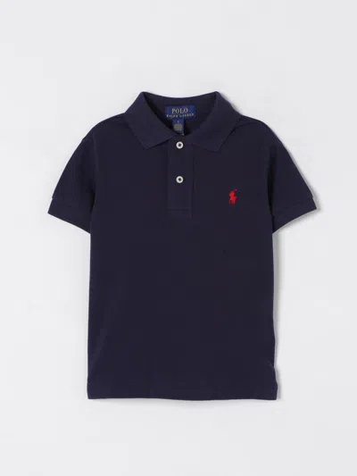 POLO RALPH LAUREN POLO SHIRT POLO RALPH LAUREN KIDS COLOR NAVY,426539045