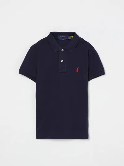 POLO RALPH LAUREN POLO SHIRT POLO RALPH LAUREN KIDS COLOR NAVY,426554045