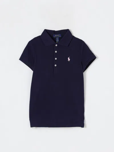 POLO RALPH LAUREN POLO SHIRT POLO RALPH LAUREN KIDS COLOR NAVY,426584045