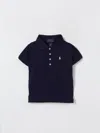 Polo Ralph Lauren Kids' Girl's Logo Embroidered Short-sleeve Polo Shirt In Navy