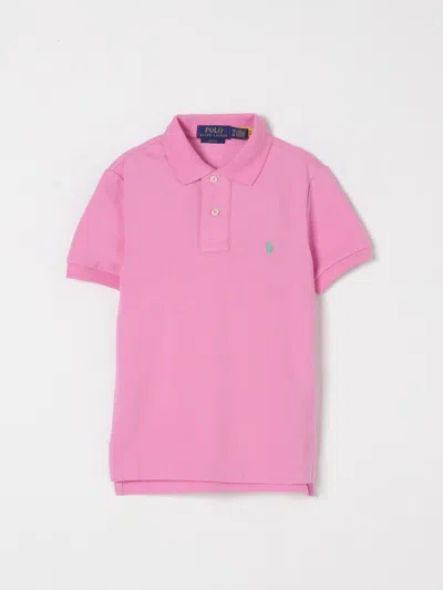 POLO RALPH LAUREN POLO SHIRT POLO RALPH LAUREN KIDS COLOR PINK,G53686010