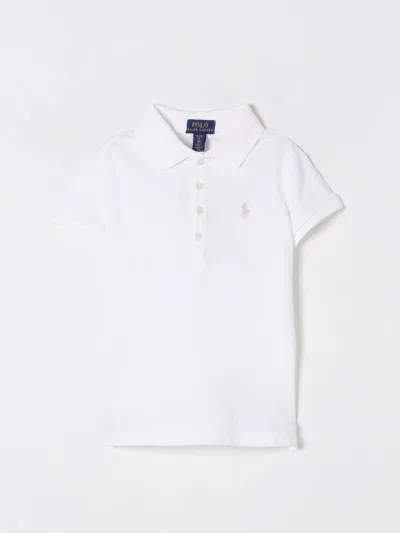 POLO RALPH LAUREN POLO SHIRT POLO RALPH LAUREN KIDS COLOR WHITE,426584001