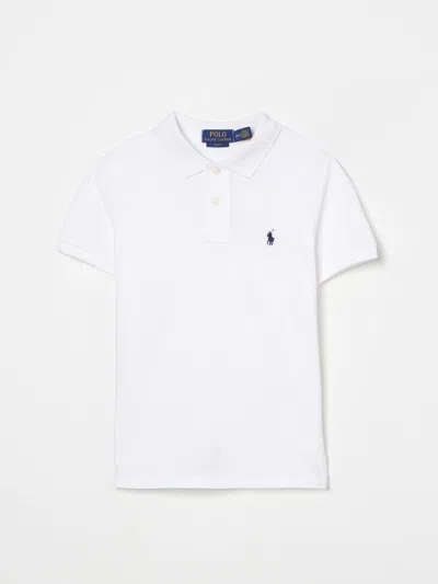 POLO RALPH LAUREN POLO SHIRT POLO RALPH LAUREN KIDS COLOR WHITE,G77113001