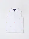 Polo Ralph Lauren White Sleeveless Polo With Logos In White