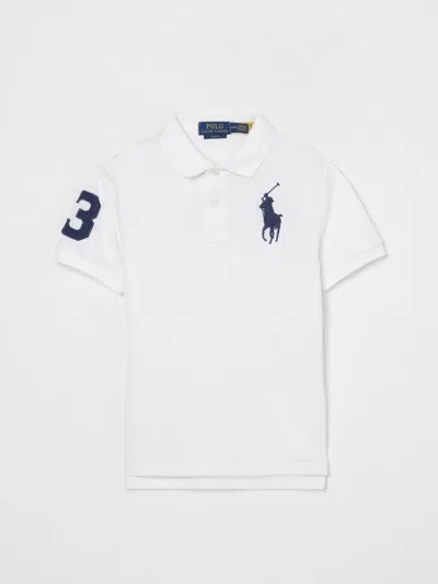 POLO RALPH LAUREN POLO SHIRT POLO RALPH LAUREN KIDS COLOR WHITE,G55224001