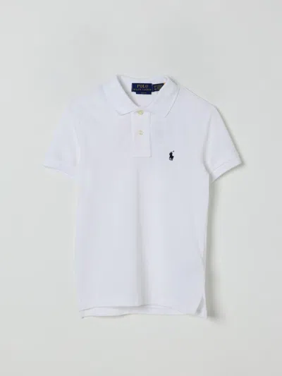 POLO RALPH LAUREN POLO SHIRT POLO RALPH LAUREN KIDS COLOR WHITE,H19117001