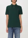 Polo Ralph Lauren Custom Slim Fit Mesh Polo In Bottle Green