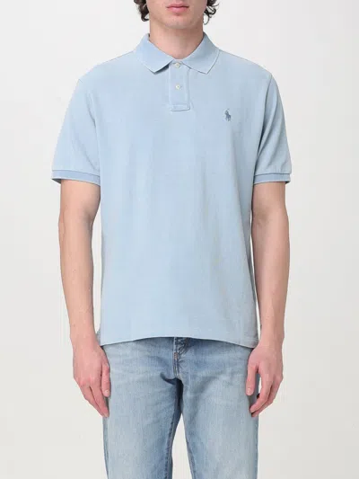 POLO RALPH LAUREN POLO SHIRT POLO RALPH LAUREN MEN COLOR GNAWED BLUE,G48201011