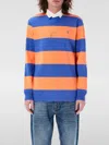 Polo Ralph Lauren Cotton Striped Rugby Shirt In Orange