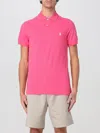 Polo Ralph Lauren Classic Cotton Polo Shirt With Embroidered Logo In Peach