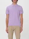 Polo Ralph Lauren Man Polo Shirt Lilac Size Xxl Cotton In Violet