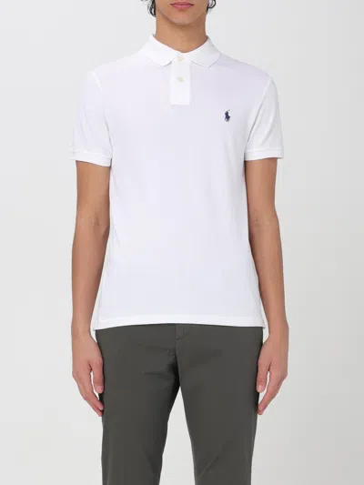 Polo Ralph Lauren Ralph Lauren Custom Slim Fit Stretch Mesh Polo Shirt In White