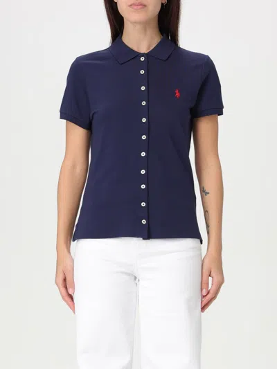 POLO RALPH LAUREN POLO SHIRT POLO RALPH LAUREN WOMAN COLOR BLUE,G54759009