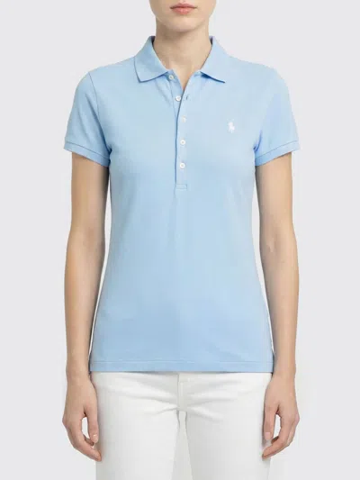 Polo Ralph Lauren Cotton Polo Shirt With Pony Logo In Blue