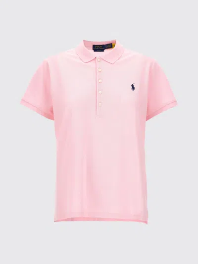 Polo Ralph Lauren Julie Slim Fit Five Button Polo Shirt In Pink
