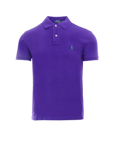 Polo Ralph Lauren Ralph Lauren Custom Slim Fit Polo T Shirt Purple
