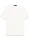 Polo Ralph Lauren Cotton Polo In Ivory With Logo