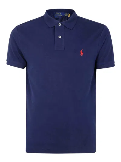 Polo Ralph Lauren Custom Slim Fit Polo Shirt In Blue
