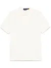 Polo Ralph Lauren Cotton Polo In Ivory With Logo In White