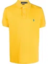 Polo Ralph Lauren Logo Embroidered Polo Shirt In Yellow