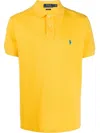 Polo Ralph Lauren Logo Embroidered Polo Shirt In Yellow