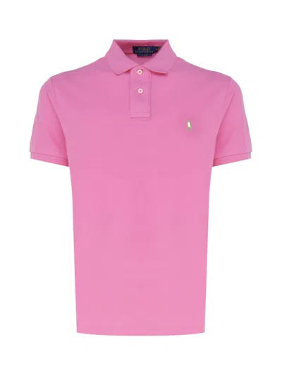 Polo Ralph Lauren Polo Shirt With Logo Embroidery In Pink
