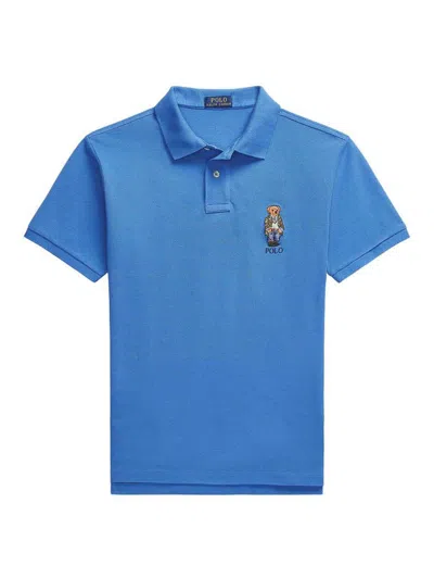 Polo Ralph Lauren Polo Shirt With Maxi Logo In Blue
