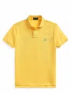 Polo Ralph Lauren Logo Embroidered Polo Shirt In Yellow