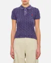 Polo Ralph Lauren Cotton Polo Shirt With Embroidered Logo In Purple
