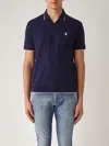 Polo Ralph Lauren Jacquard Mesh Polo Shirt In Blue