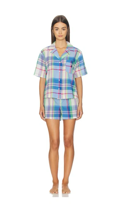 Polo Ralph Lauren Polo Sleep Short Sleeve Pajama Set In Multi