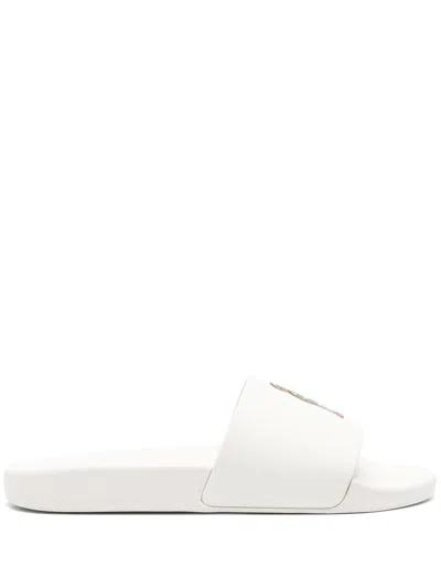 Polo Ralph Lauren Polo Slide-sandals-slide Shoes In Deckwash White Bear