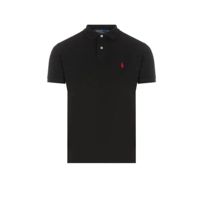 Polo Ralph Lauren Embroidered-logo Polo Shirt In Black