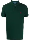Polo Ralph Lauren Green T-shirt With Short Sleeves And Embroidered Logo In Cotton Man In Green