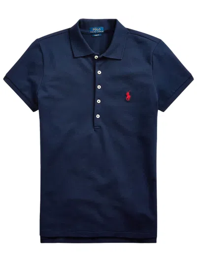 Polo Ralph Lauren Polo Slim Fit In Piqué Di Cotone In Blue