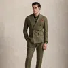 Polo Ralph Lauren Polo Soft Tailored Glen Plaid Suit In Olive/tan