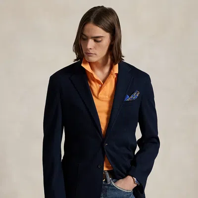 Polo Ralph Lauren Polo Soft Tailored Knit Mesh Suit Jacket In Navy