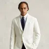Polo Ralph Lauren Single-breasted Cotton-blend Blazer In Neutrals