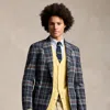 Polo Ralph Lauren Polo Soft Tailored Patchwork Suit Jacket In Green