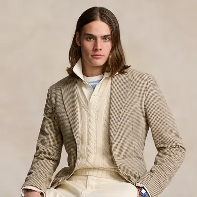 Polo Ralph Lauren Polo Soft Tailored Seersucker Blazer In Brown