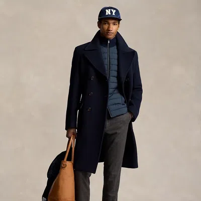 Polo Ralph Lauren Polo Soft Wool-blend Topcoat In Navy