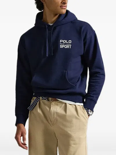 Polo Ralph Lauren Polo Sport Logo Hoodie In Blue