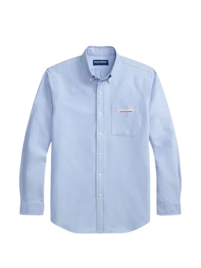 Polo Ralph Lauren Polo Sport Logo-embroidered Shirt In Blue