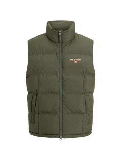 Polo Ralph Lauren Polo Sport Quilted Gilet In Black