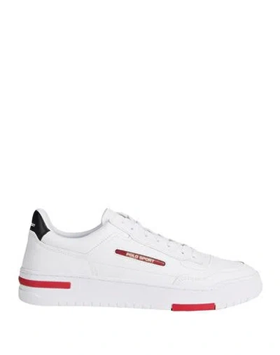 Polo Ralph Lauren Logo-patch Leather Sneakers In White