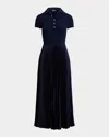 Polo Ralph Lauren Polo Sweater-bodice Dress In Hunter Navy